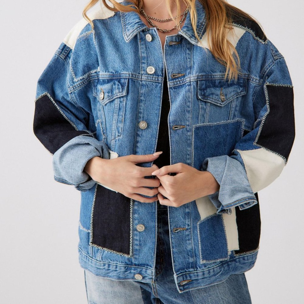 BDG Patchwork Denim Trucker Jacket